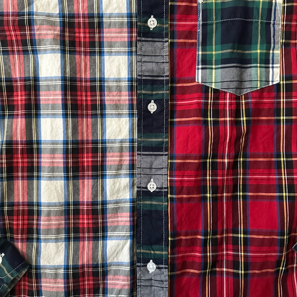 Crewcuts Boys Christmas Plaid Shirt, Size 14 - Picture 2 of 4